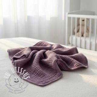 Tissu double gaze/mousseline lilac ORGANIC
