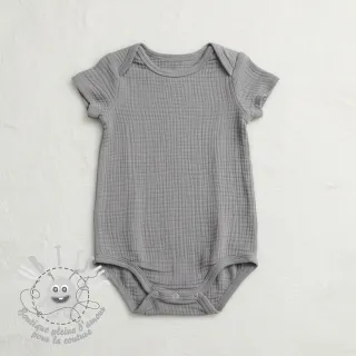 Tissu double gaze/mousseline grey ORGANIC