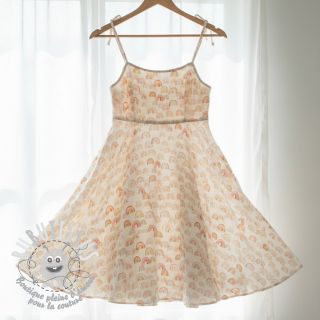 Tissu double gaze/mousseline Magic rainbows digital print