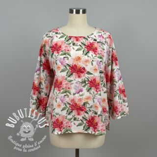 Tissu double gaze/mousseline Sunny flowers digital print