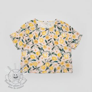 Tissu double gaze/mousseline Fresh lemons digital print