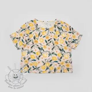 Tissu double gaze/mousseline Fresh lemons digital print