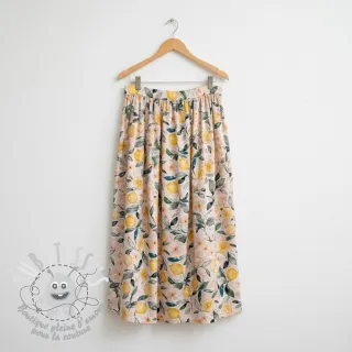 Tissu double gaze/mousseline Fresh lemons digital print