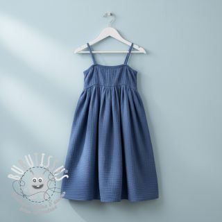 Tissu double gaze/mousseline midnight blue