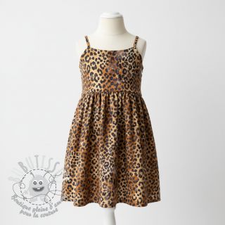 Tissu double gaze/mousseline Animal skin panther digital print