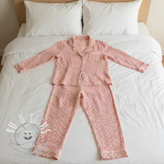 Tissu double gaze/mousseline JACQUARD Dots pink