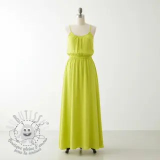 Tissu double gaze/mousseline NEON YELLOW ORGANIC