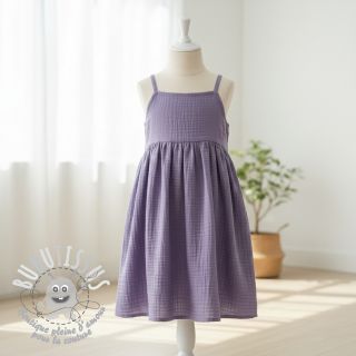 Tissu double gaze/mousseline lavender ORGANIC