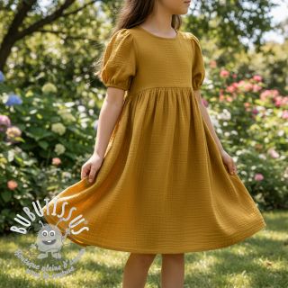 Tissu double gaze/mousseline gold ORGANIC