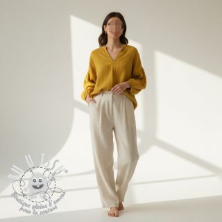 Tissu double gaze/mousseline gold ORGANIC