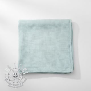 Tissu double gaze/mousseline baby blue ORGANIC