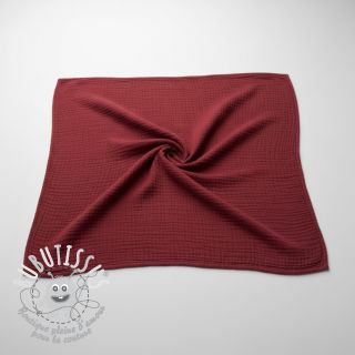 Tissu double gaze/mousseline wine