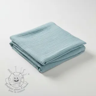Tissu double gaze/mousseline teal