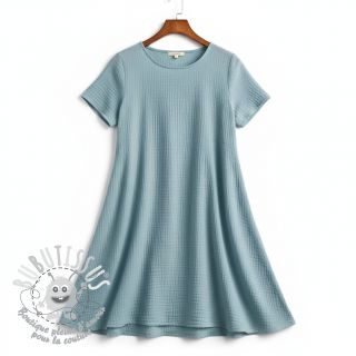 Tissu double gaze/mousseline teal