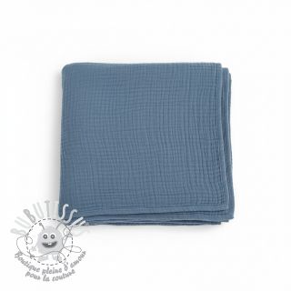 Tissu double gaze/mousseline jeans blue