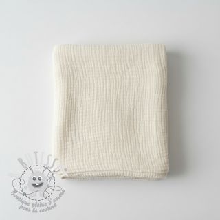 Tissu double gaze/mousseline butter