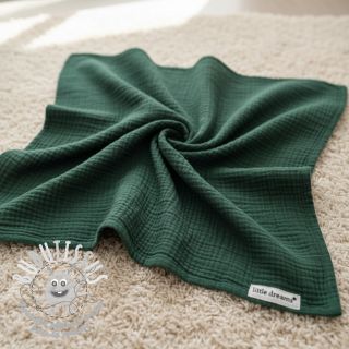 Tissu double gaze/mousseline old green