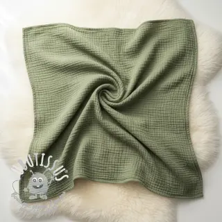 Tissu double gaze/mousseline moss green