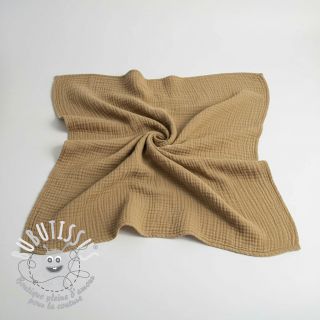 Tissu double gaze/mousseline beige