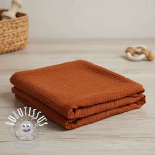 Tissu double gaze/mousseline rust