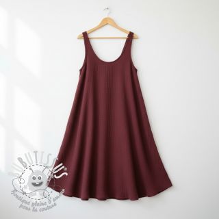 Tissu double gaze/mousseline rouge