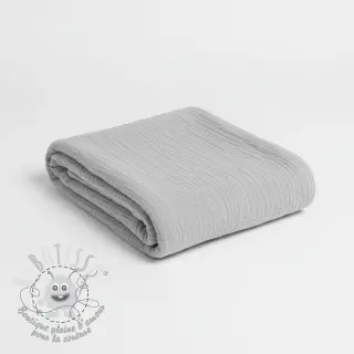 Tissu double gaze/mousseline light grey