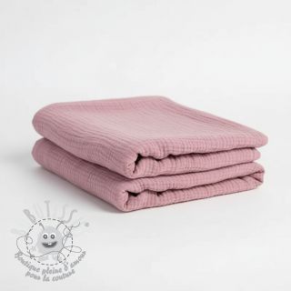 Tissu double gaze/mousseline lilac
