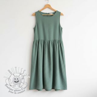 Tissu double gaze/mousseline green