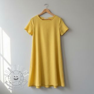 Tissu double gaze/mousseline soft yellow