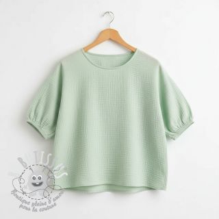 Tissu double gaze/mousseline mint