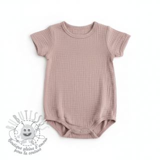 Tissu double gaze/mousseline old rose