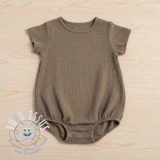 Tissu double gaze/mousseline sand ORGANIC