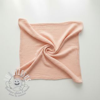 Tissu double gaze/mousseline light salmon ORGANIC