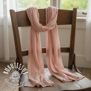 Tissu double gaze/mousseline light salmon ORGANIC