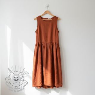 Tissu double gaze/mousseline terra ORGANIC