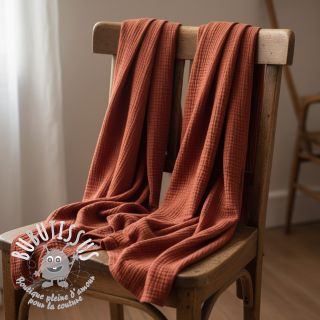 Tissu double gaze/mousseline terra ORGANIC