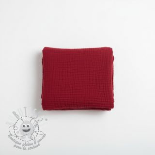 Tissu double gaze/mousseline red ORGANIC