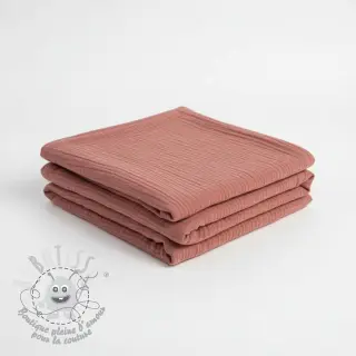 Tissu double gaze/mousseline mauve ORGANIC