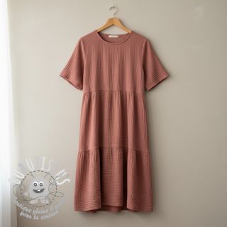 Tissu double gaze/mousseline mauve ORGANIC