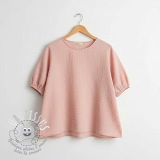 Tissu double gaze/mousseline light rose ORGANIC