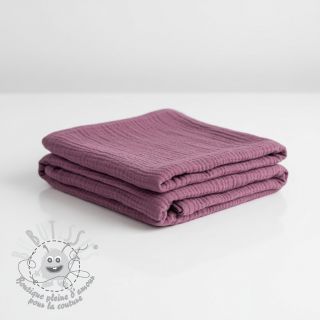 Tissu double gaze/mousseline purple ORGANIC