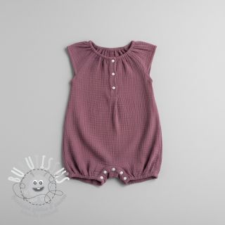 Tissu double gaze/mousseline purple ORGANIC