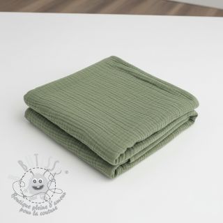 Tissu double gaze/mousseline pickle ORGANIC