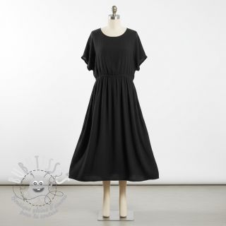 Tissu double gaze/mousseline black