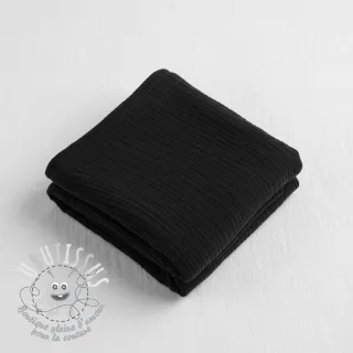 Tissu double gaze/mousseline black
