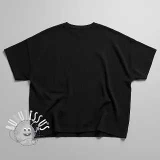 Tissu double gaze/mousseline black