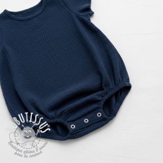 Tissu double gaze/mousseline navy