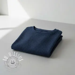 Tissu double gaze/mousseline navy