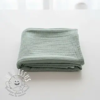 Tissu double gaze/mousseline dark mint