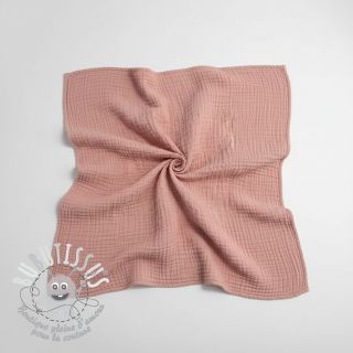 Tissu double gaze/mousseline soft rose